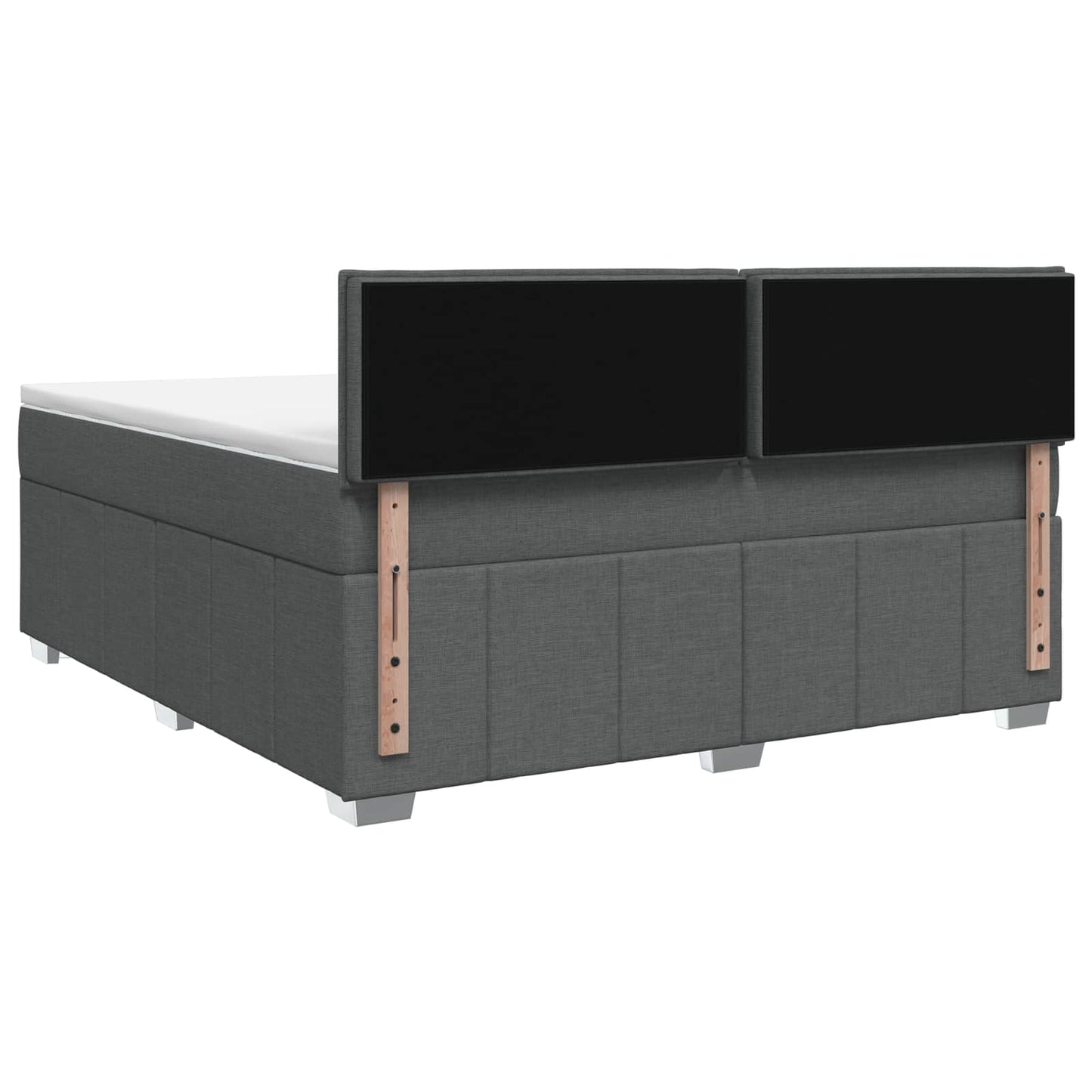 Letto box spring con materasso Grigio Scuro 160 x 200 cm | homemem39