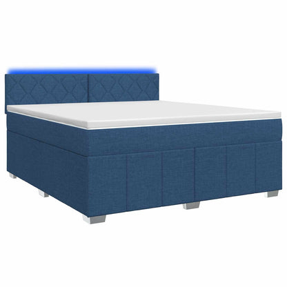 Letto box spring con materasso Blu 160 x 200 cm Tessuto | homemem39