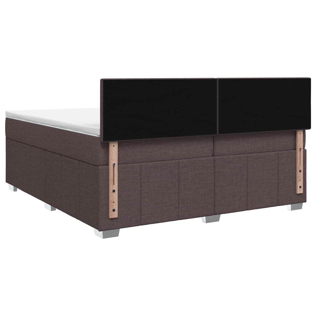 Letto box spring con materasso Marrone Scuro 200 x 200 cm | homemem39