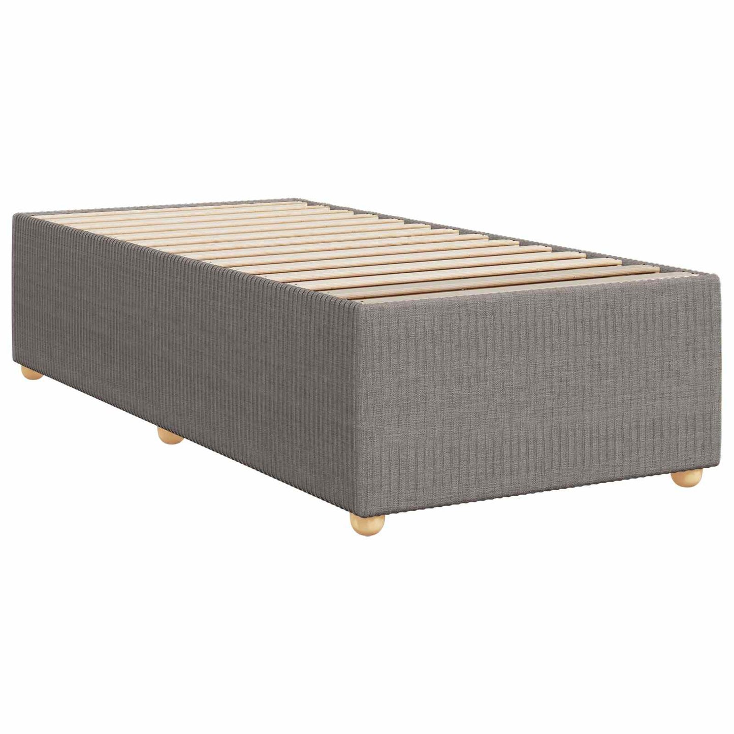 Letto box spring con materasso Tortora 80 x 200 cm Tessuto