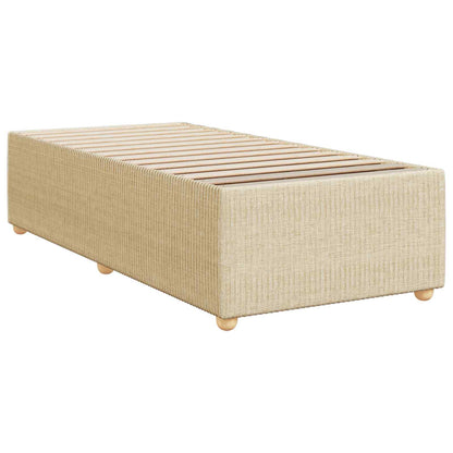 Letto box spring con materasso Crema 90 x 190 cm Tessuto | homemem39