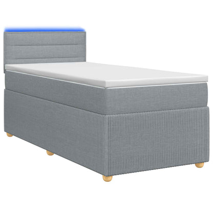 Letto box spring con materasso Grigio Chiaro 90 x 200 cm | homemem39