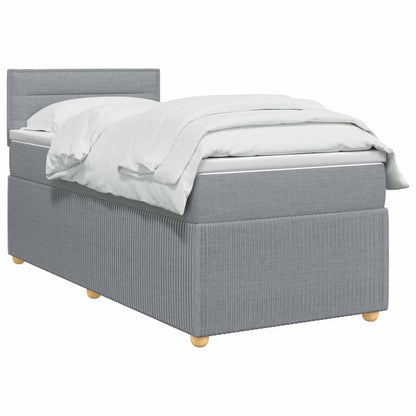 Letto box spring con materasso Grigio Chiaro 90 x 200 cm | homemem39