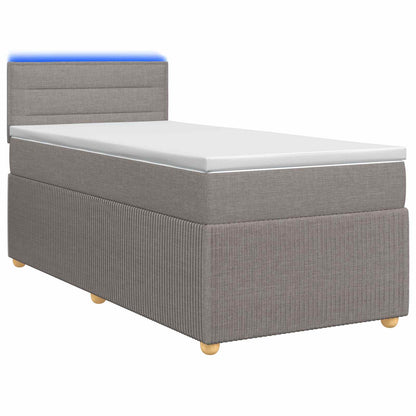 Letto box spring con materasso Tortora 90 x 200 cm Tessuto | homemem39