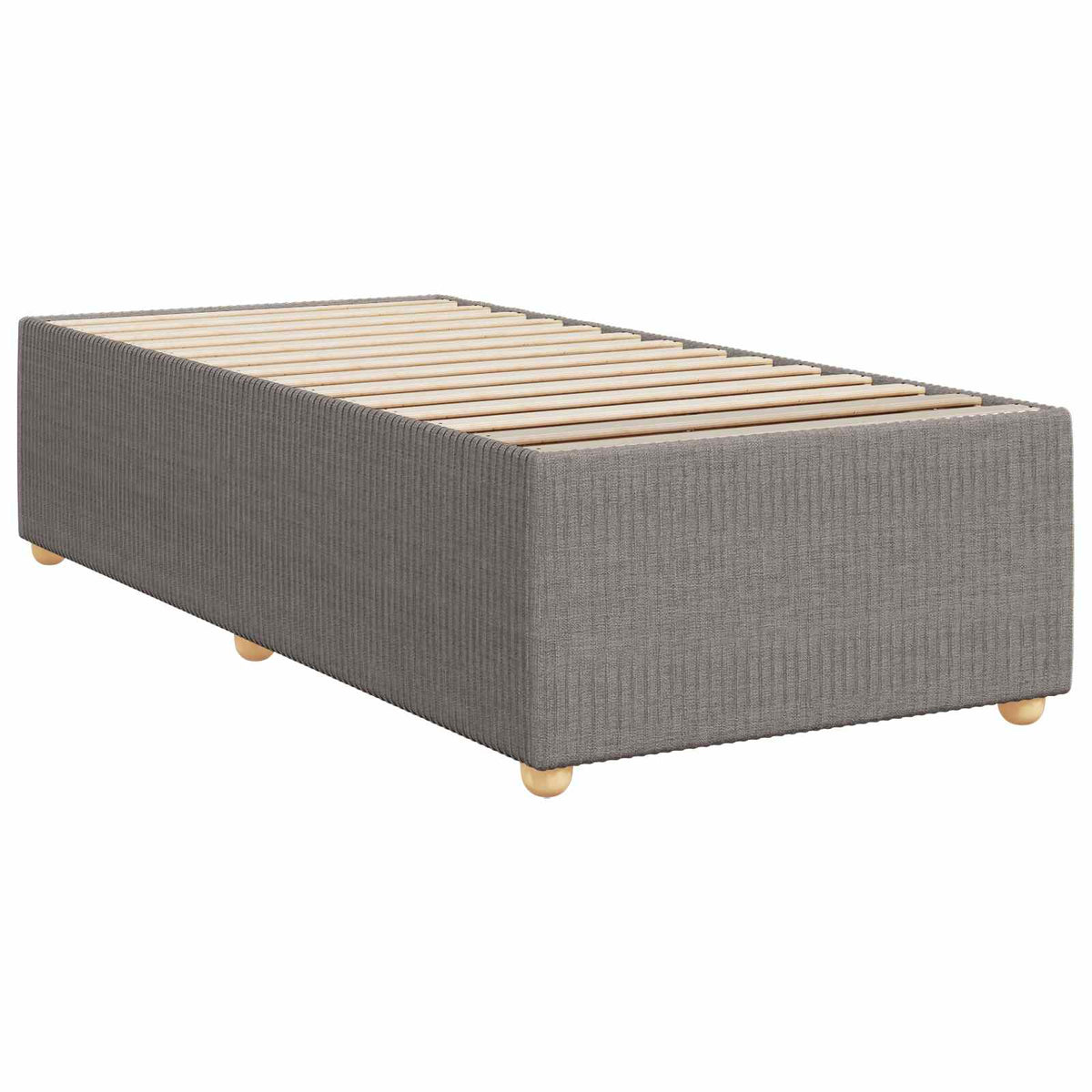 Letto box spring con materasso Tortora 100 x 200 cm Tessuto | homemem39