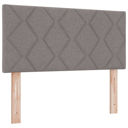 Letto box spring con materasso Tortora 100 x 200 cm Tessuto
