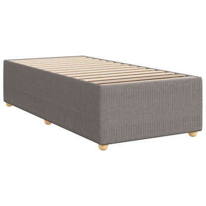Letto box spring con materasso Tortora 100 x 200 cm Tessuto