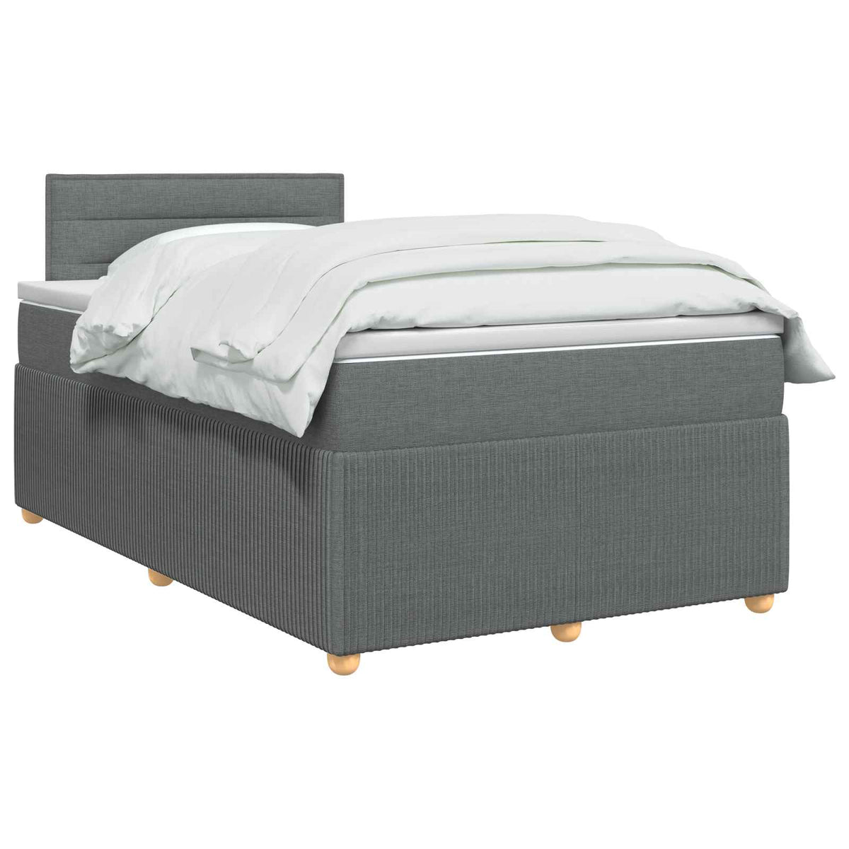 Letto box spring con materasso Grigio Scuro 120 x 190 cm | homemem39