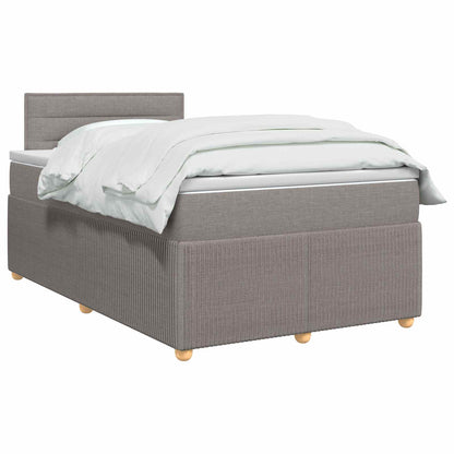 Letto box spring con materasso Tortora 120 x 190 cm Tessuto