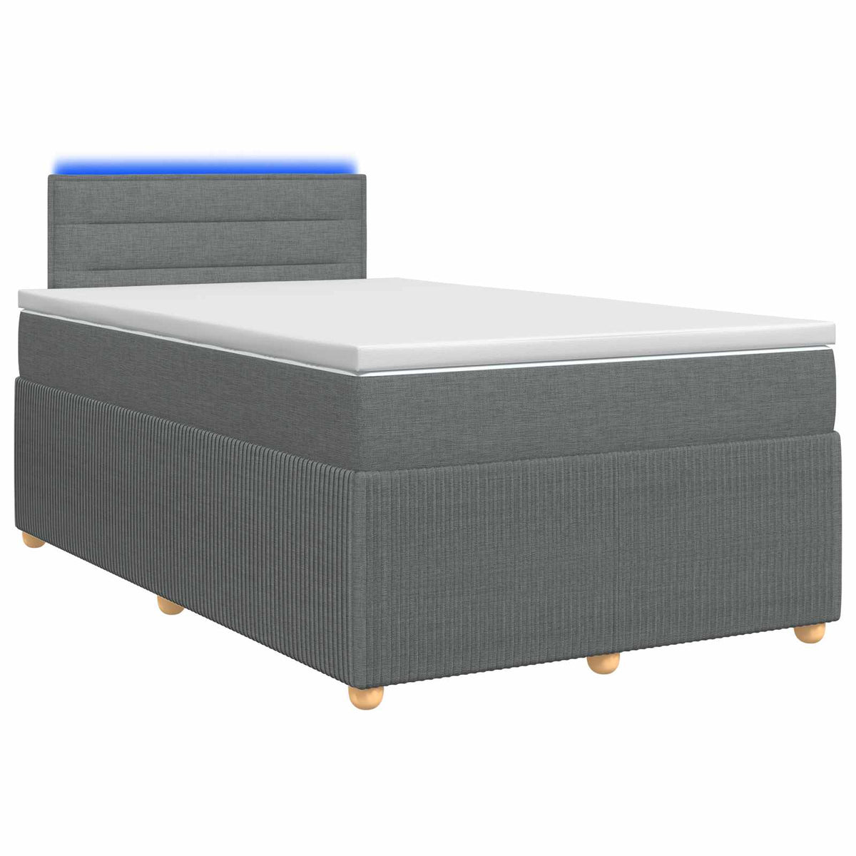 Letto box spring con materasso Grigio Scuro 120 x 200 cm | homemem39