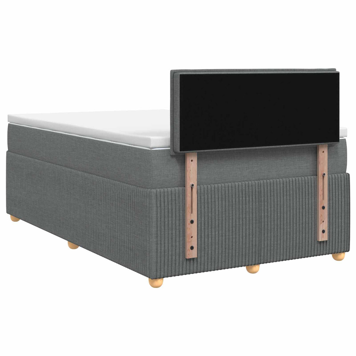 Letto box spring con materasso Grigio Scuro 120 x 200 cm | homemem39
