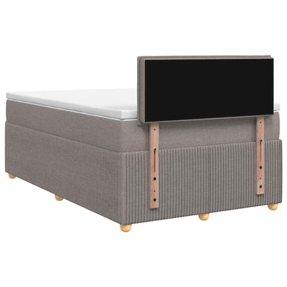 Letto box spring con materasso Tortora 120 x 200 cm Tessuto | homemem39