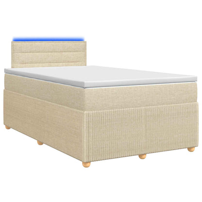 Letto box spring con materasso Crema 120 x 200 cm Tessuto | homemem39