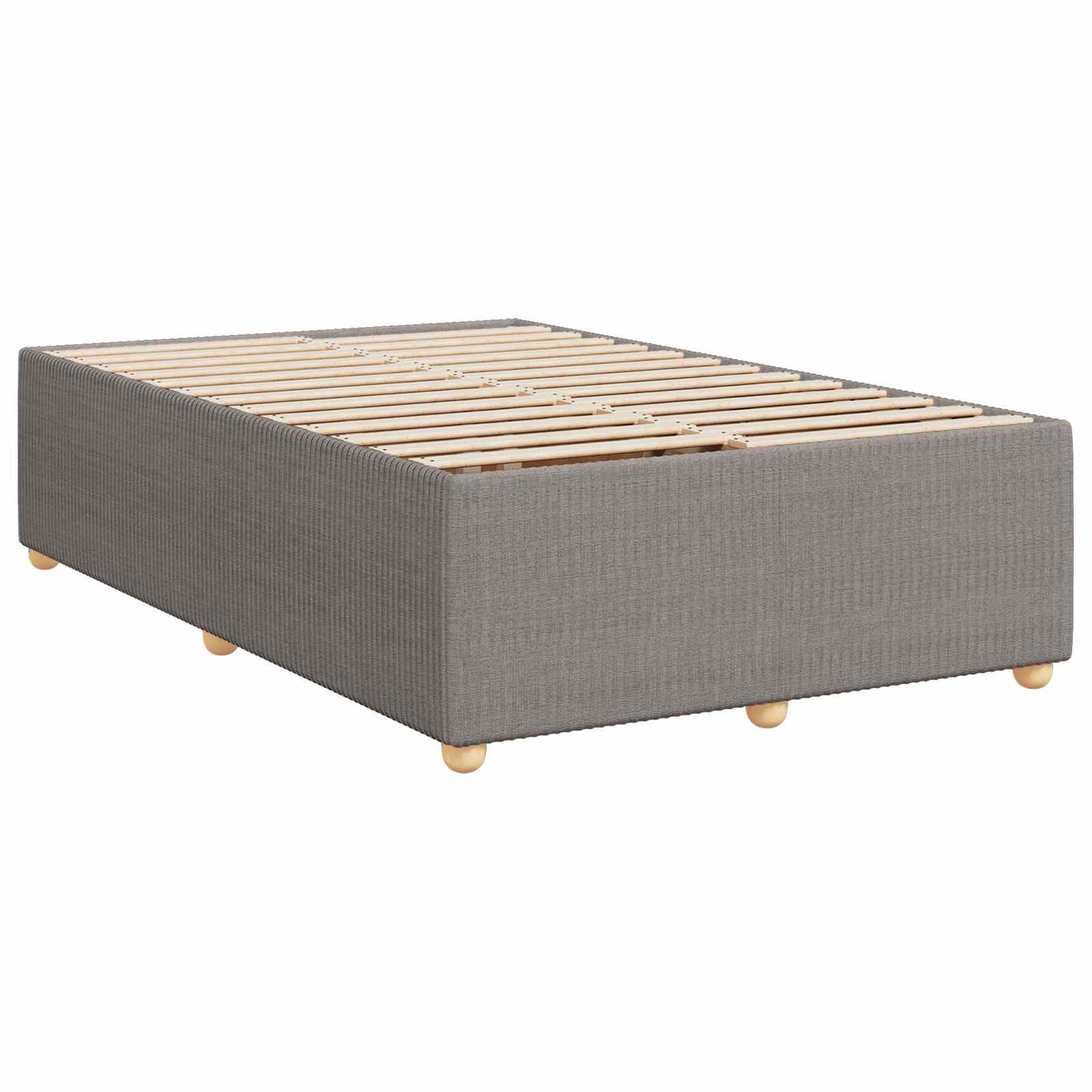 Letto box spring con materasso Tortora 120 x 200 cm Tessuto