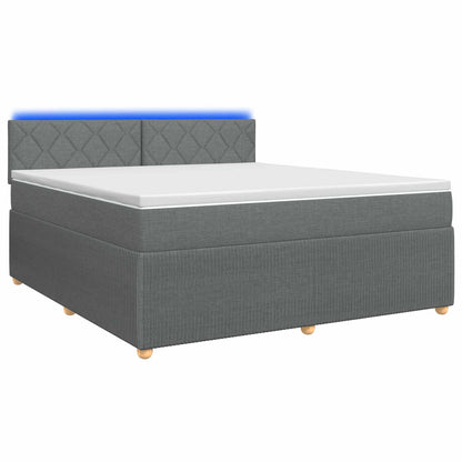 Letto box spring con materasso Grigio Scuro 160 x 200 cm | homemem39
