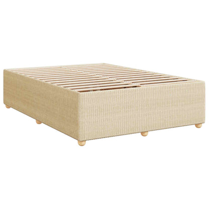 Letto box spring con materasso Crema 180 x 200 cm Tessuto