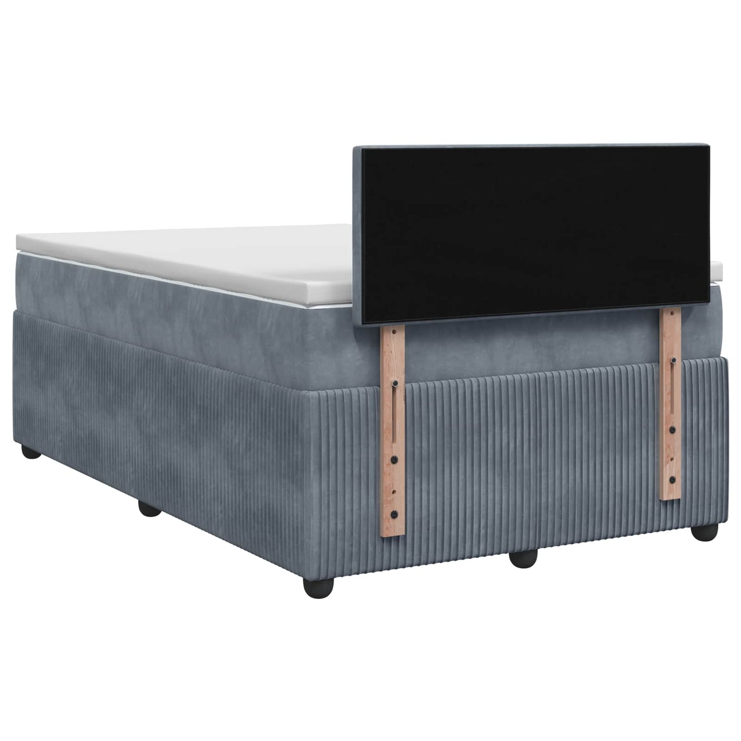 Letto box spring con materasso Grigio Scuro 120 x 200 cm | homemem39