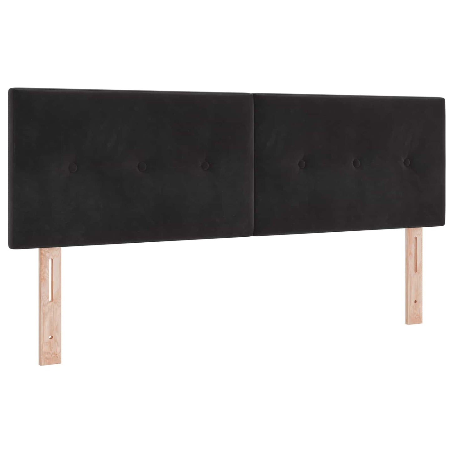 Letto box spring con materasso Nero 140 x 190 cm Velluto