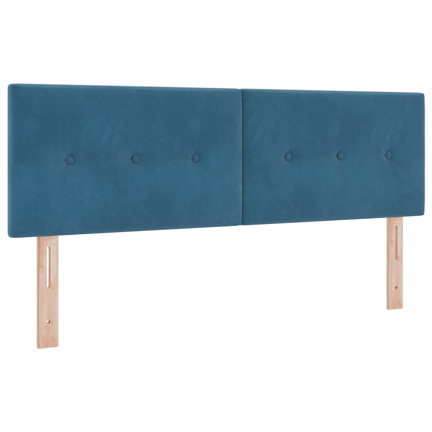 Letto box spring con materasso Blu 160 x 200 cm Velluto