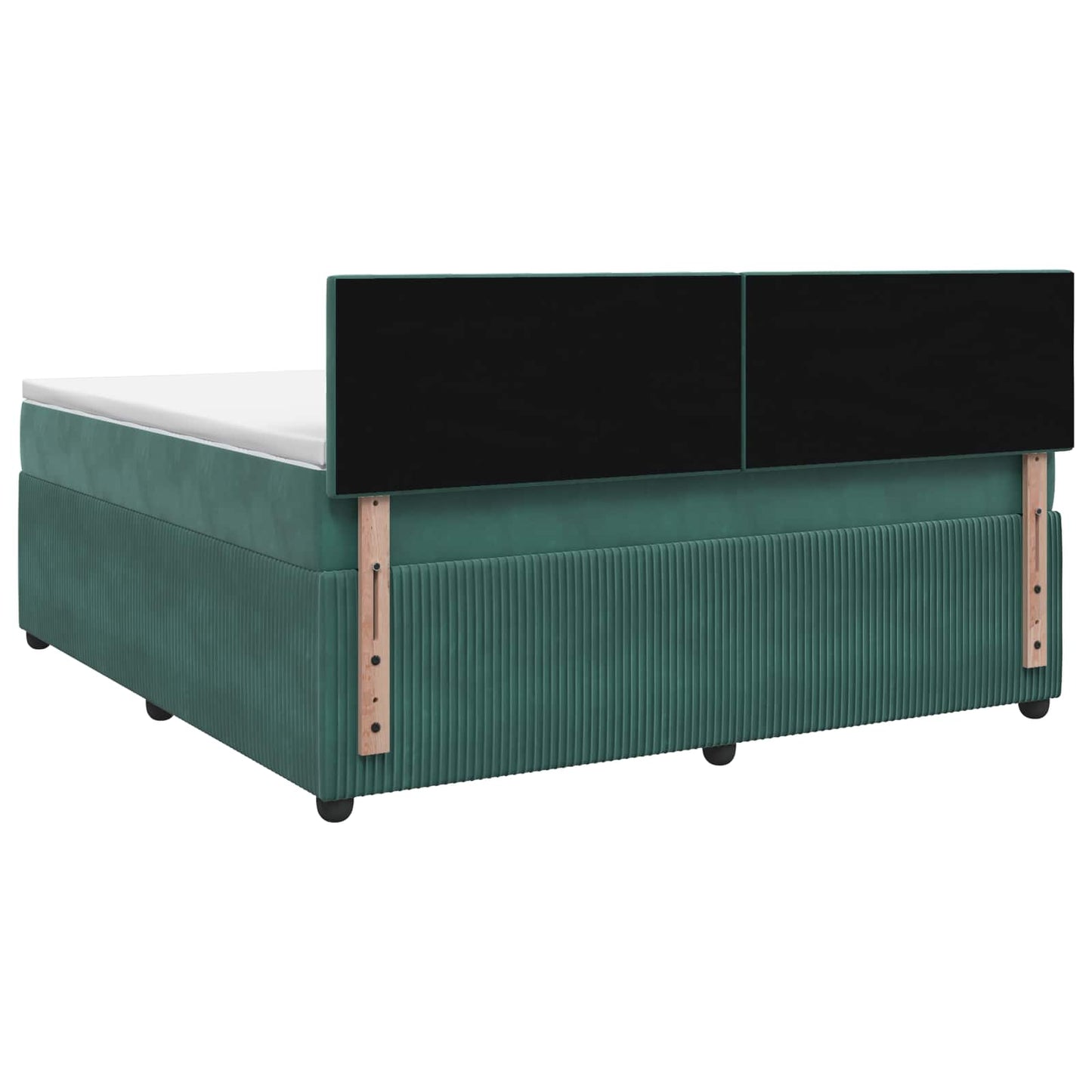 Letto box spring con materasso Verde Scuro 180 x 200 cm Velluto