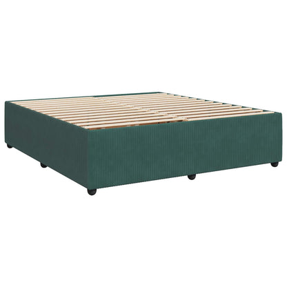 Letto box spring con materasso Verde Scuro 180 x 200 cm Velluto | homemem39