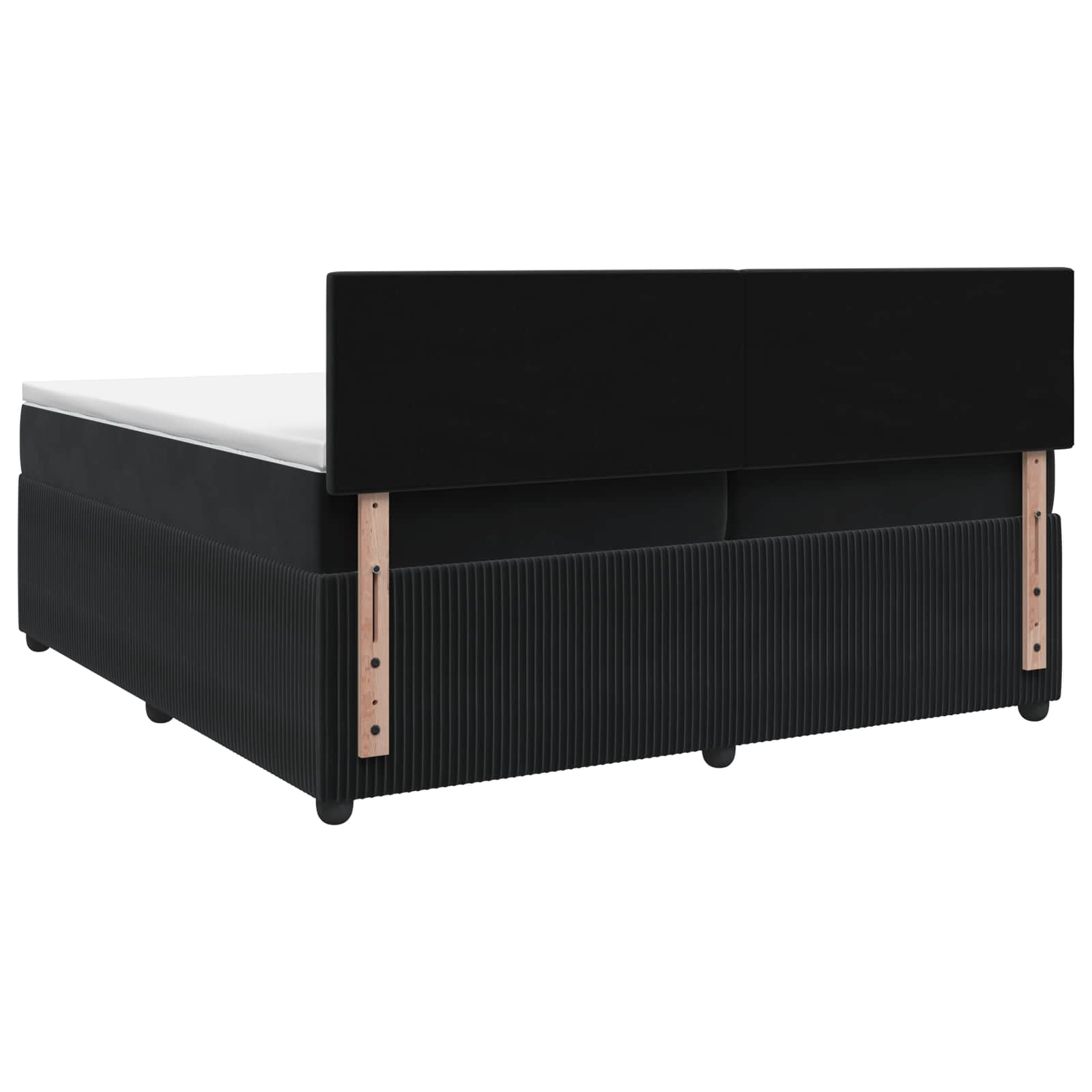 Letto box spring con materasso Nero 200 x 200 cm Velluto | homemem39
