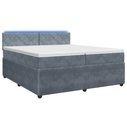 Letto box spring con materasso Grigio Scuro 200 x 200 cm | homemem39