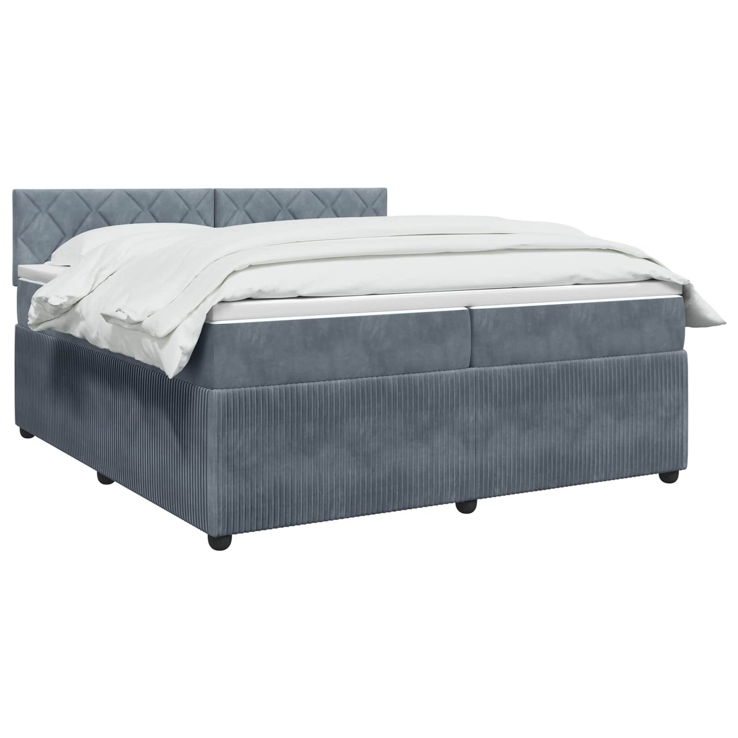 Letto box spring con materasso Grigio Scuro 200 x 200 cm | homemem39