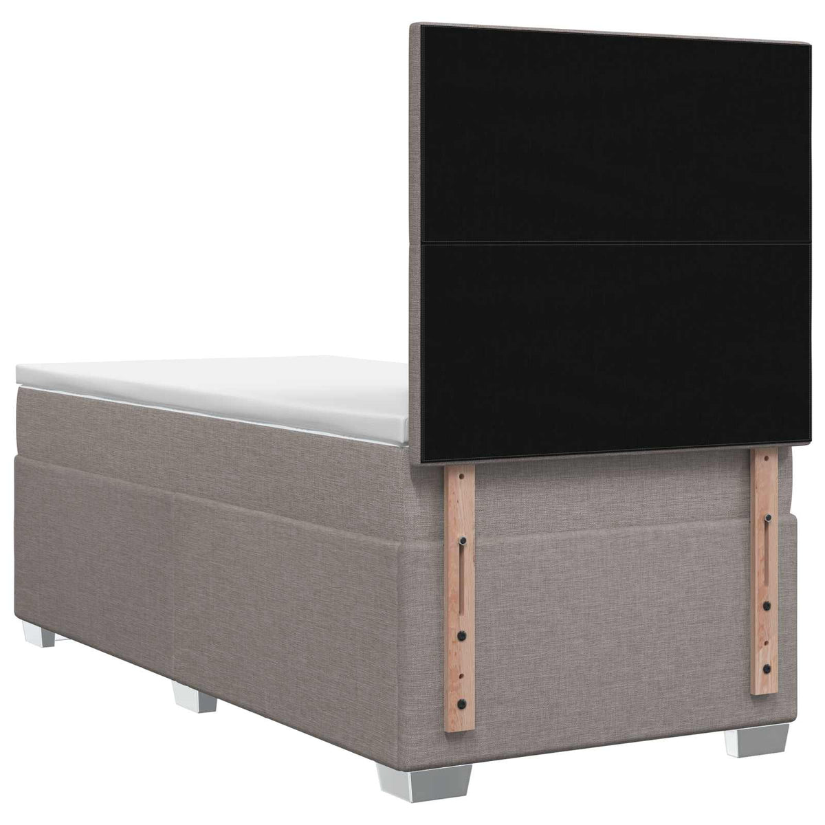 Letto box spring con materasso Tortora 80 x 200 cm Tessuto | homemem39