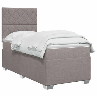 Letto box spring con materasso Tortora 80 x 200 cm Tessuto | homemem39