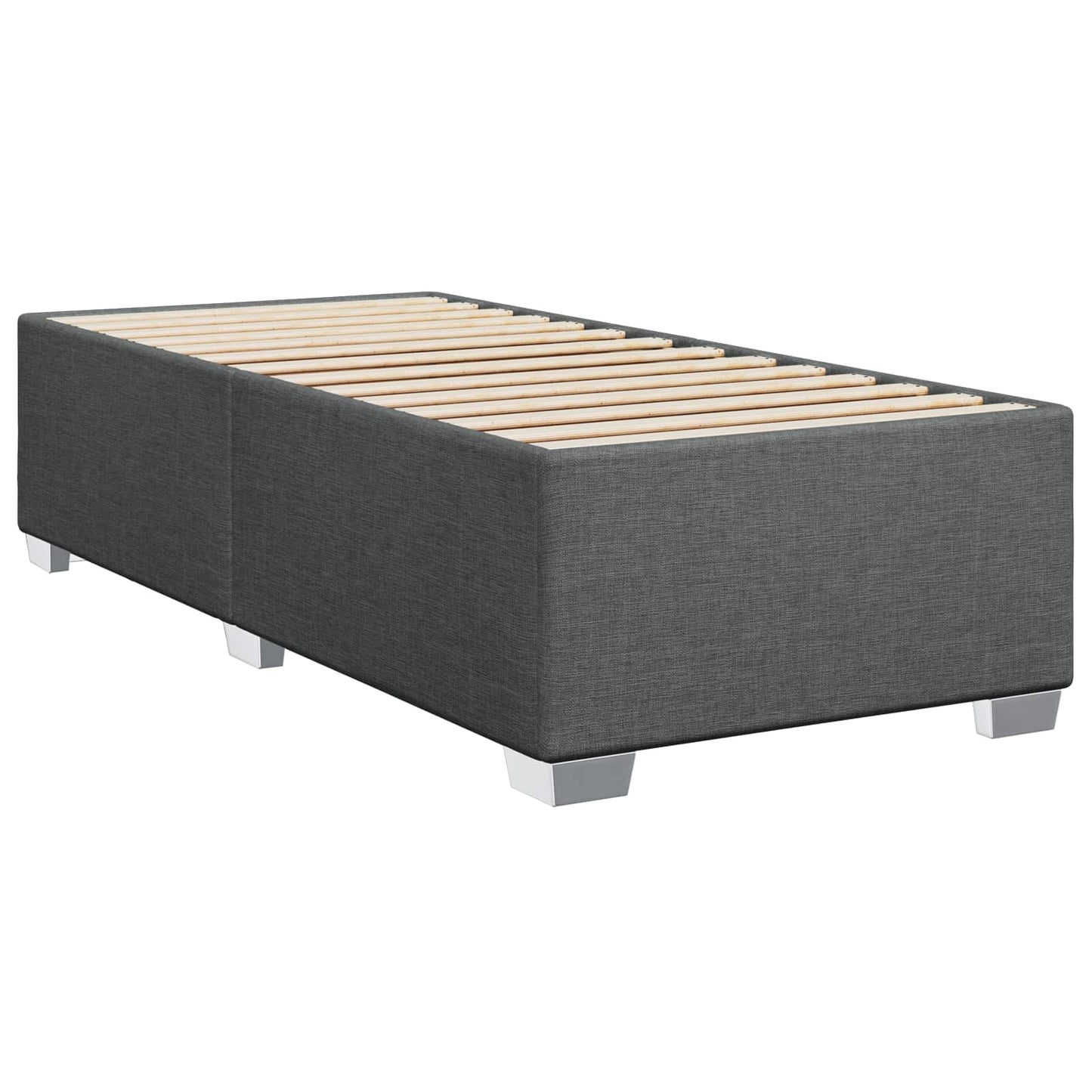 Letto box spring con materasso Grigio Scuro 90 x 200 cm Tessuto | homemem39
