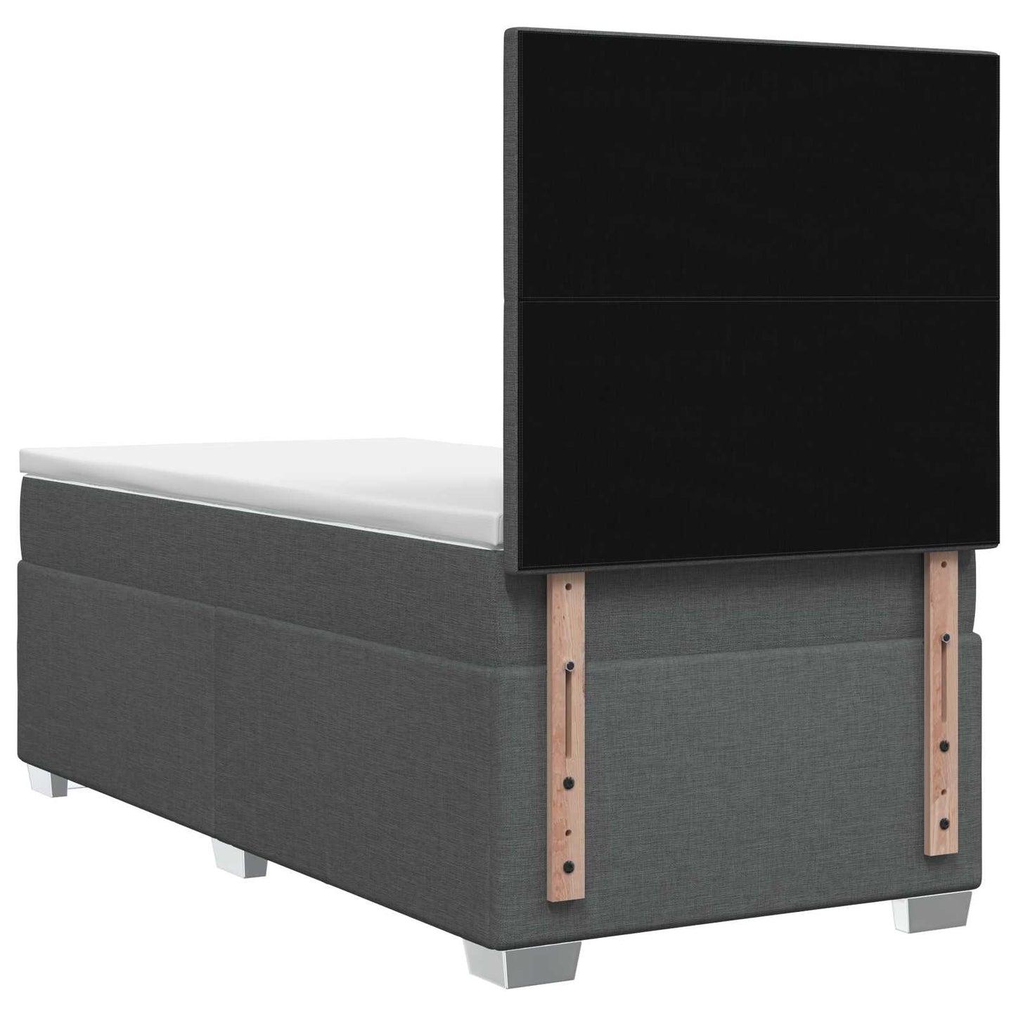 Letto box spring con materasso Grigio Scuro 90 x 200 cm Tessuto | homemem39
