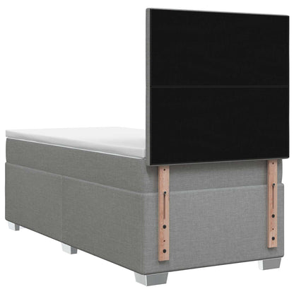 Letto box spring con materasso Grigio Chiaro 90 x 200 cm