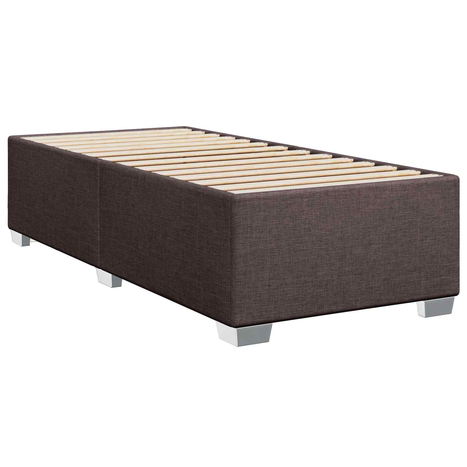 Letto box spring con materasso Marrone Scuro 100 x 200 cm | homemem39