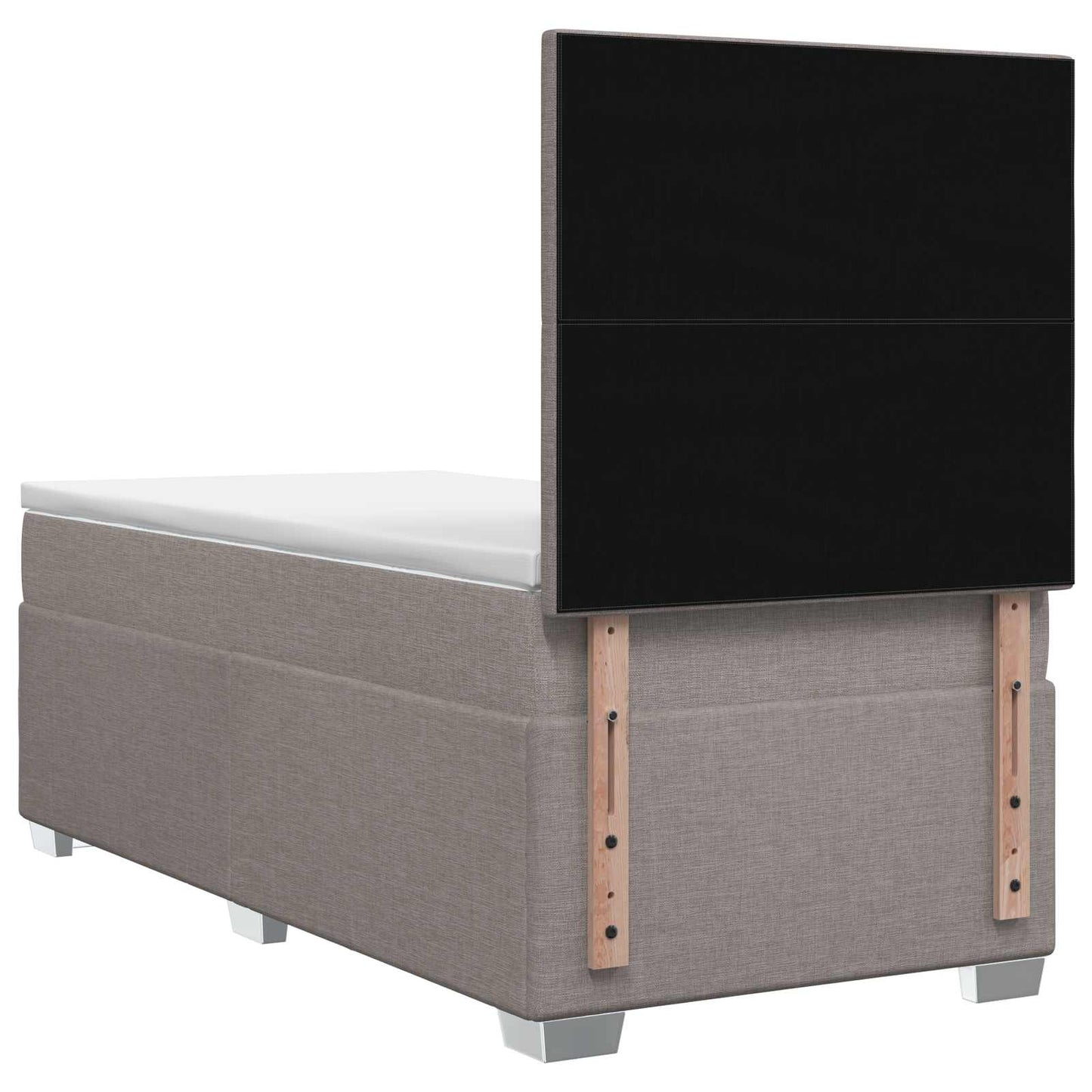 Letto box spring con materasso Tortora 100 x 200 cm Tessuto | homemem39