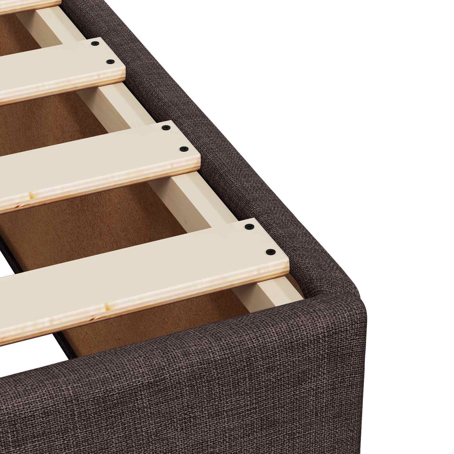 Letto box spring con materasso Marrone Scuro 120 x 190 cm