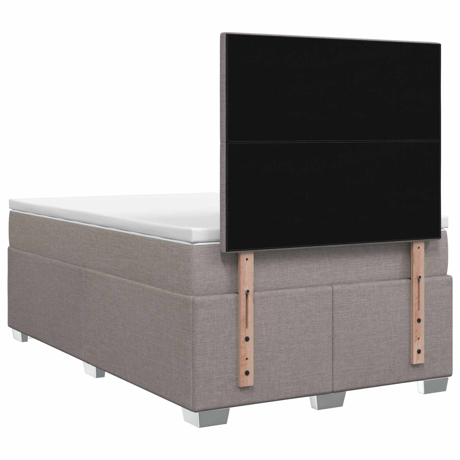 Letto box spring con materasso Tortora 120 x 190 cm Tessuto | homemem39