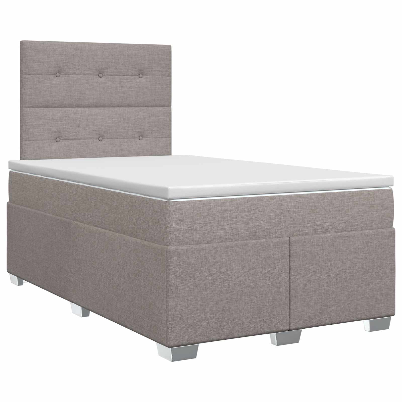 Letto box spring con materasso Tortora 120 x 200 cm Tessuto | homemem39