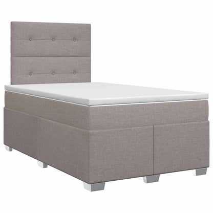 Letto box spring con materasso Tortora 120 x 200 cm Tessuto | homemem39