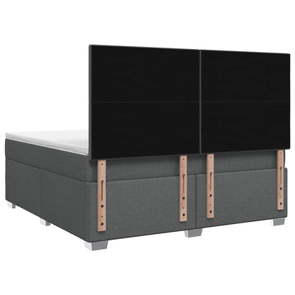 Letto box spring con materasso Grigio Scuro 140 x 190 cm | homemem39