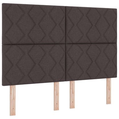 Letto box spring con materasso Marrone Scuro 140 x 190 cm | homemem39