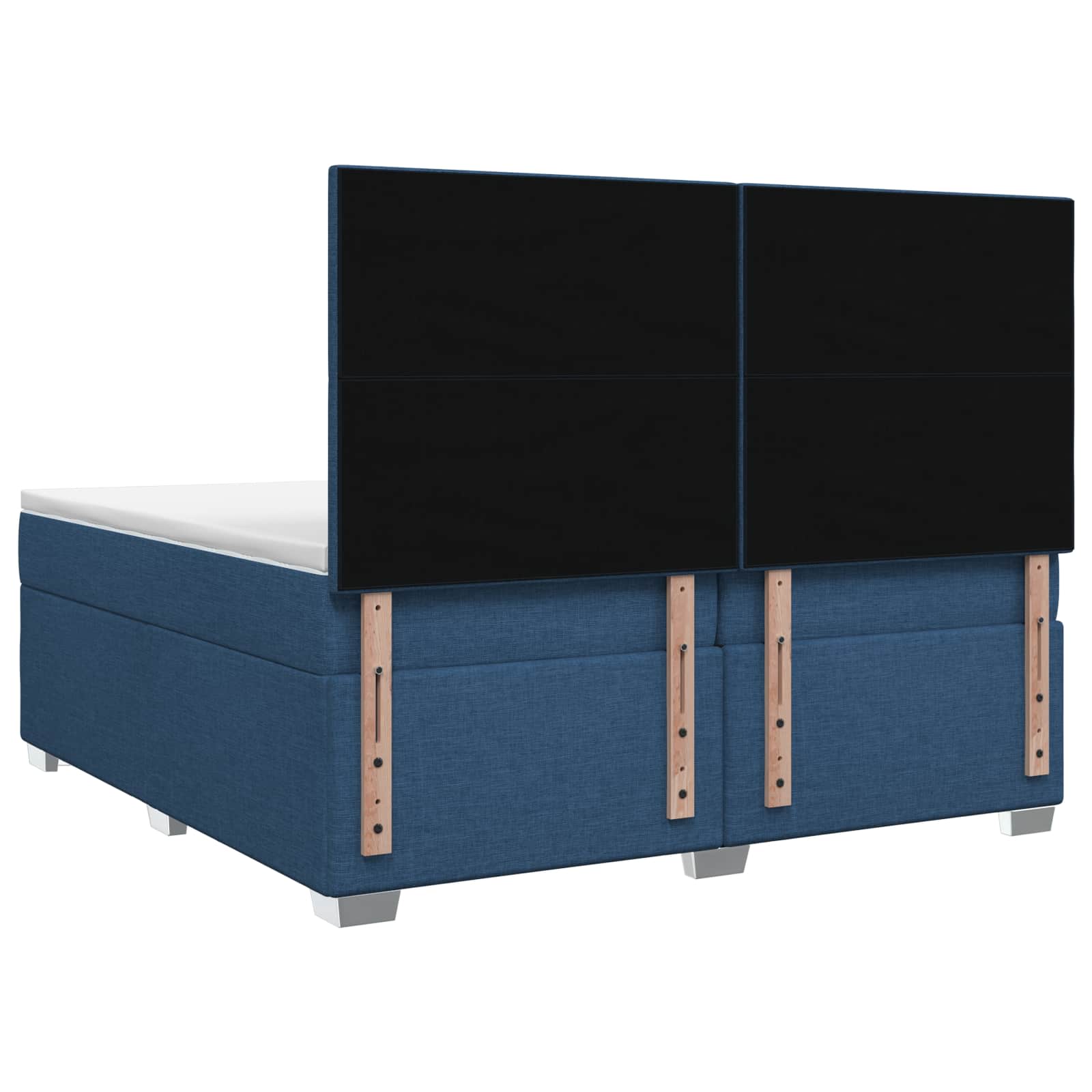 Letto box spring con materasso Blu 200 x 200 cm Tessuto | homemem39