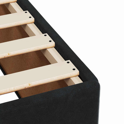 Letto box spring con materasso Nero 120 x 190 cm Velluto | homemem39