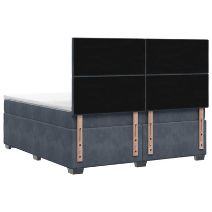 Letto box spring con materasso Grigio Scuro 140 x 190 cm | homemem39