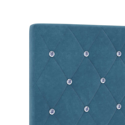 Letto box spring con materasso Blu 140 x 190 cm Velluto | homemem39