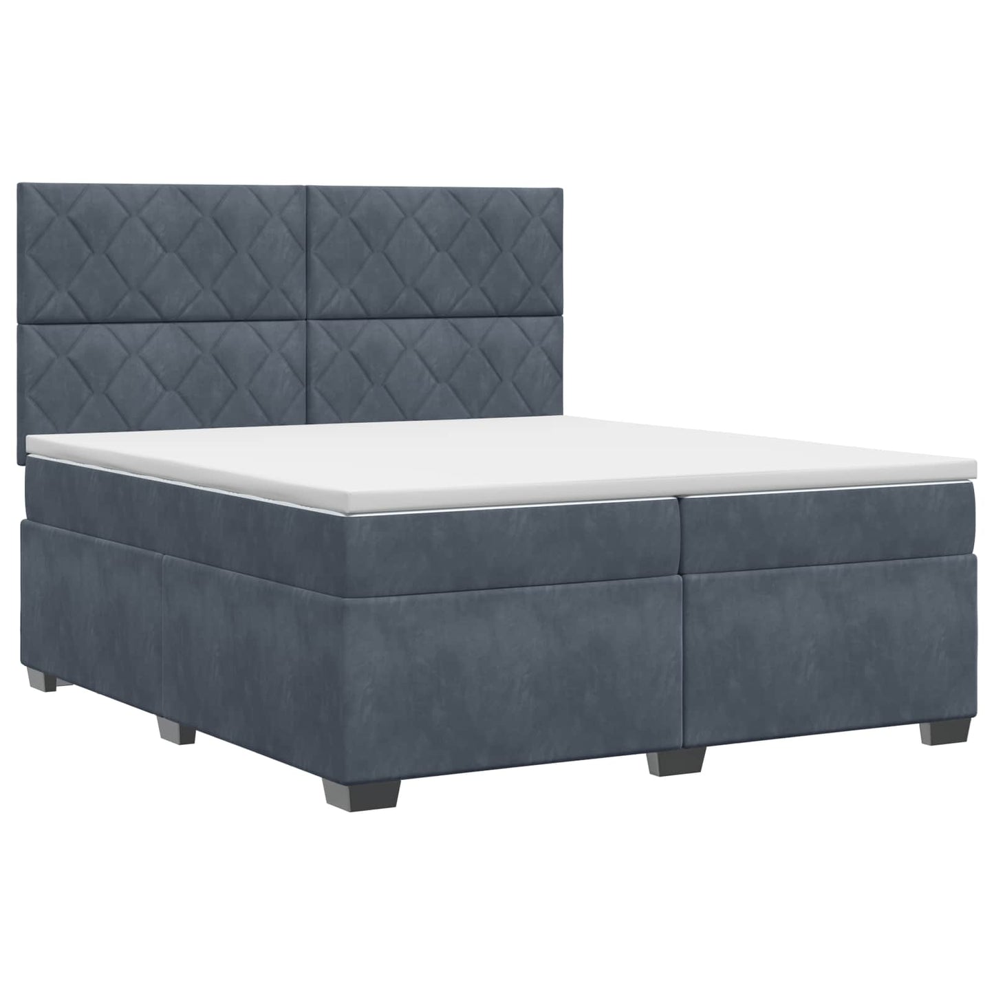 Letto box spring con materasso Grigio Scuro 200 x 200 cm | homemem39