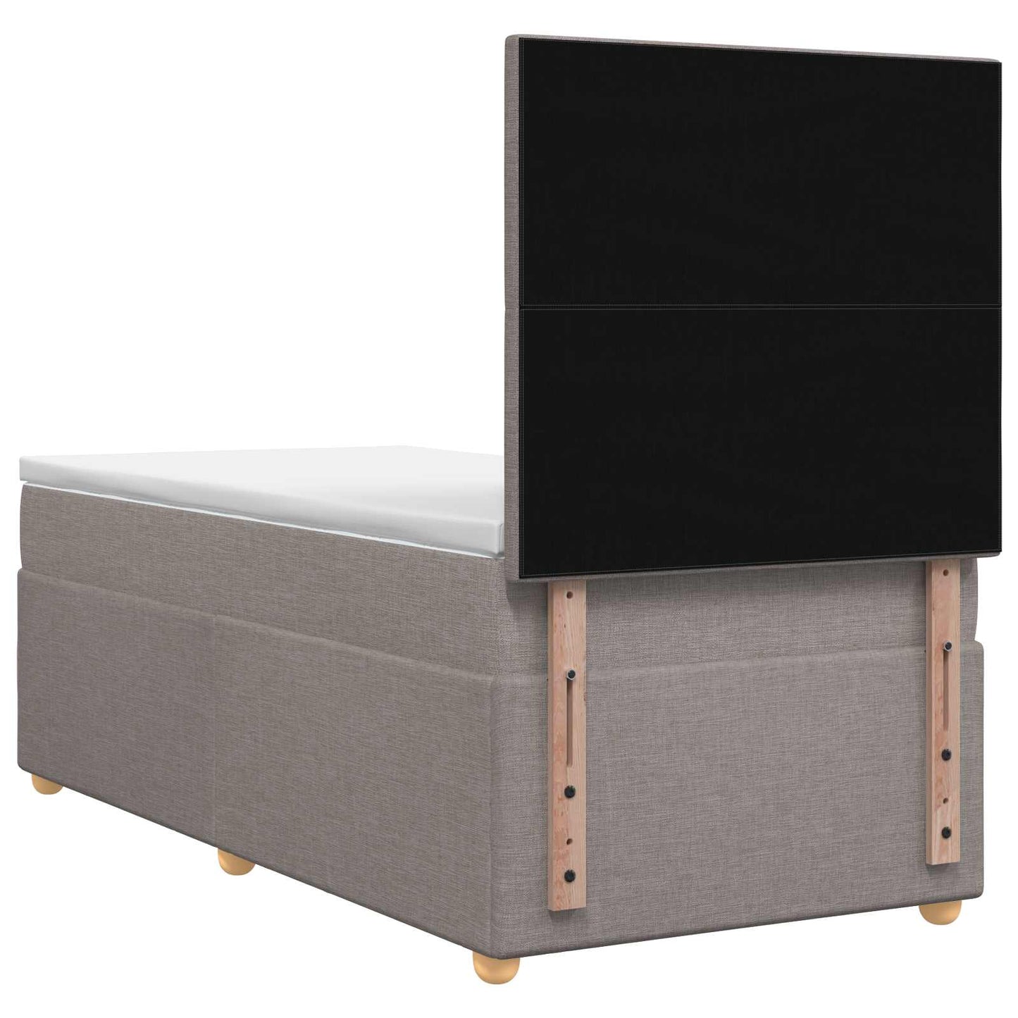 Letto box spring con materasso Tortora 100 x 200 cm Tessuto | homemem39