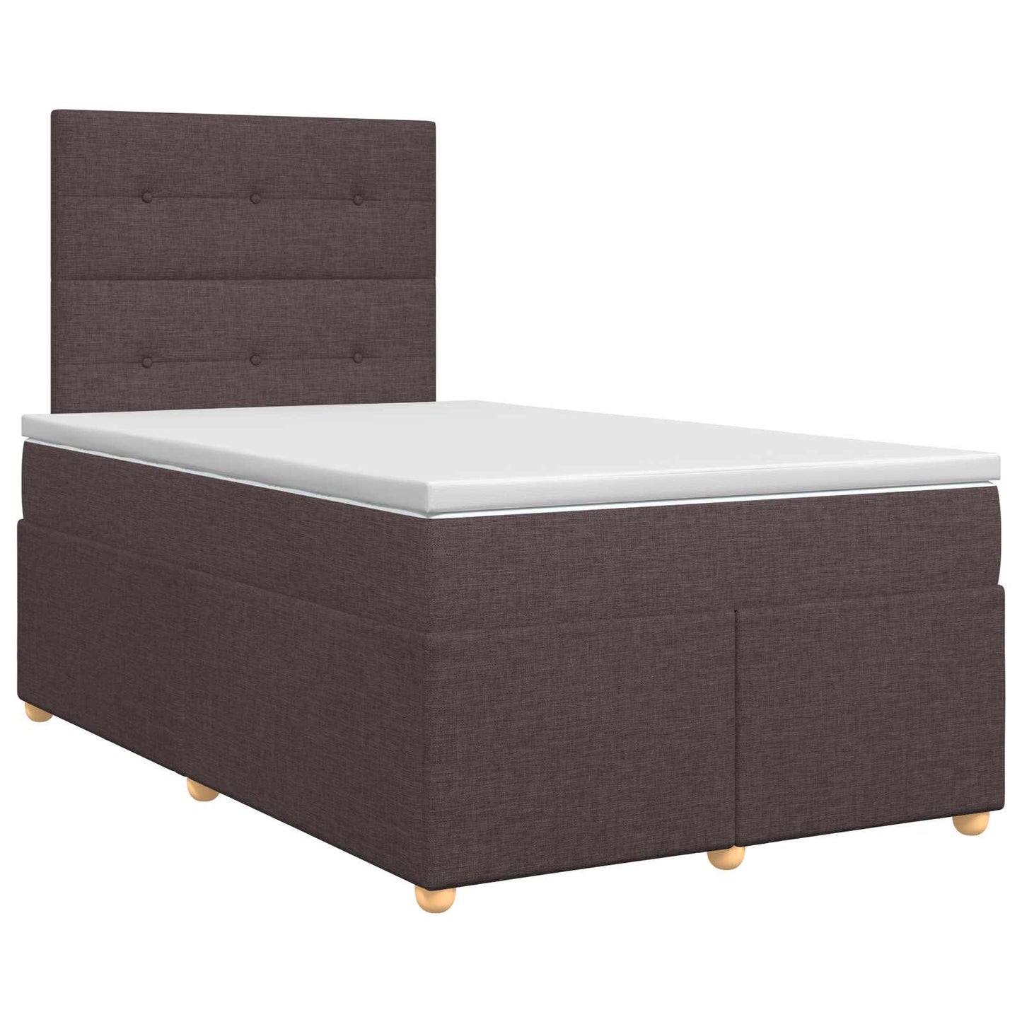 Letto box spring con materasso Marrone Scuro 120 x 190 cm | homemem39