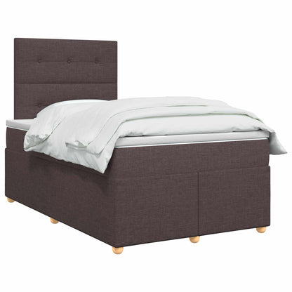 Letto box spring con materasso Marrone Scuro 120 x 190 cm | homemem39