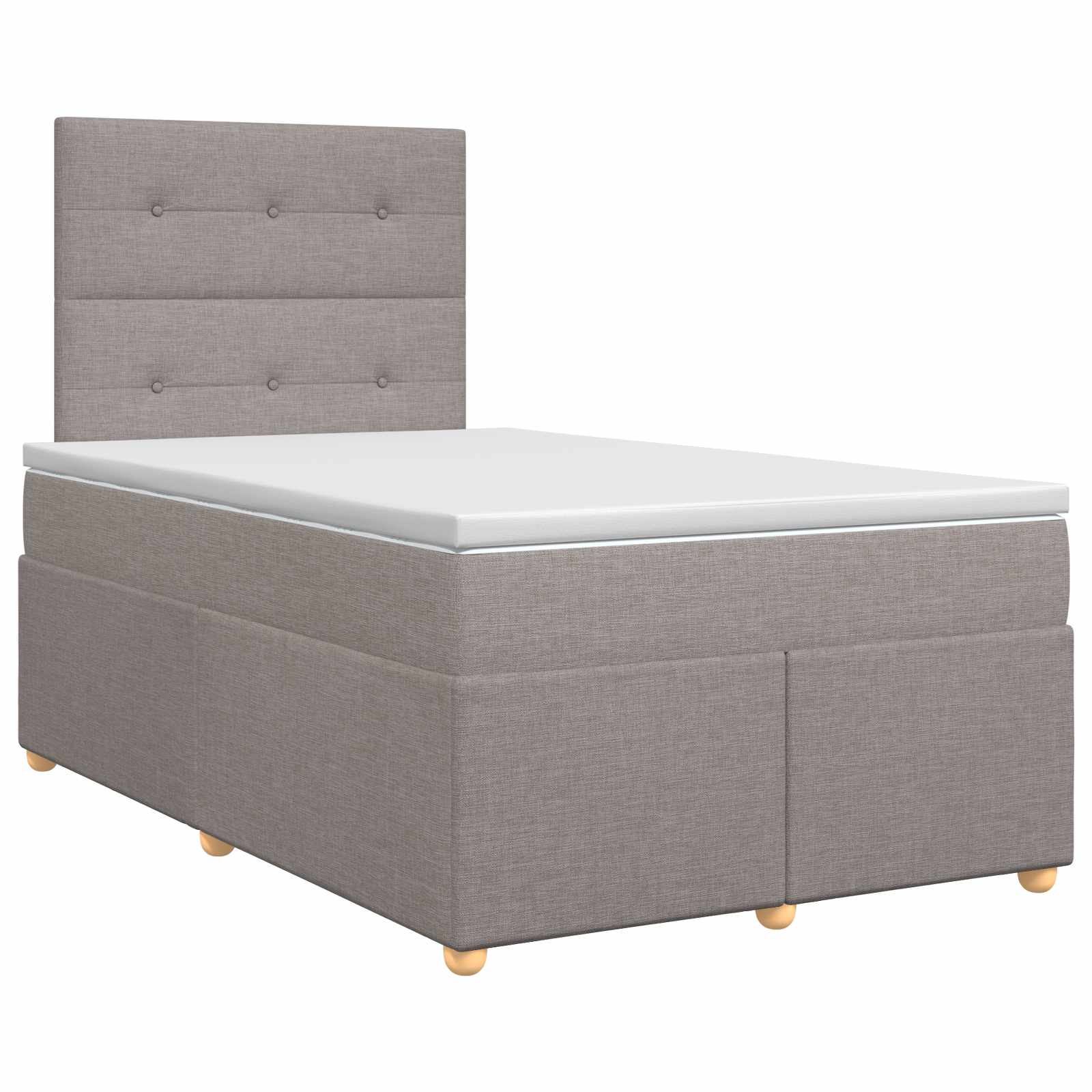 Letto box spring con materasso Tortora 120 x 190 cm Tessuto | homemem39